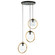 Lugano Three Light Pendant in Black & Vintage Brass (78|AC10893VB)