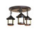 Berkeley Three Light Ceiling Mount in Mission Brown (37|BCM-6S/3GW-MB)