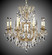 Parisian 12 Light Chandelier in Antique White Glossy (183|CH7031-A-04G-ST)