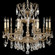 Parisian Eight Light Chandelier in True Brass (183|CH7013-A-16G-ST)