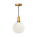 Castilla One Light Pendant in Aged Gold/Opal Matte Glass (452|PD506108AGOP)