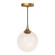 Nouveau One Light Pendant in Aged Gold/Opal Matte Glass (452|PD505108AGOP)