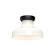 Westlake One Light Flush Mount in Glossy Opal Glass/Matte Black (452|FM540011MBGO)