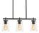 Joanna Three Light Linear Pendant in Textured Black (162|JNNP0523MBBK)