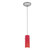 Cylinder One Light Pendant in Brushed Steel (18|28030-1C-BS/RED)