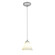 Martini One Light Pendant in Brushed Steel (18|28004-1C-BS/WHT)