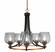 Paramount Five Light Chandelier in Matte Black & Brass (200|3405-MBBR-4812)