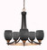 Paramount Five Light Chandelier in Matte Black & Brass (200|3405-MBBR-4029)