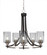 Paramount Five Light Chandelier in Matte Black & Brushed Nickel (200|3405-MBBN-530)