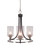 Paramount Three Light Chandelier in Matte Black & Brushed Nickel (200|3403-MBBN-300)