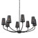 Adeena Eight Light Chandelier in Black (12|52509BK)