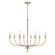 Newland Eight Light Chandelier in Satin Brass (45|81507/8)