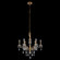 Venere Six Light Chandelier in Historic Brass (238|039071-032-FR001)