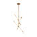 Axis Six Light Chandelier in Satin Brass (454|3200506-848)