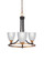 Paramount Three Light Chandelier in Matte Black & Brass (200|3403-MBBR-500)