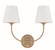 Sylvan Two Light Wall Sconce in Vibrant Gold (60|2442-OP-VG)