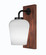 Oxbridge One Light Wall Sconce in Matte Black & Painted Wood-look (200|1771-MBWG-211)