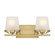 Klein Two Light Bathroom Vanity in Warm Brass (159|V6-L8-5250-2-322)