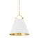 Burnbay One Light Pendant in Aged Brass (70|6214-AGB/SWH)
