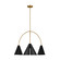 Cambre LED Chandelier in Midnight Black and Burnished Brass (454|KC1113MBKBBS-L1)
