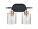 Renitta Two Light Vanity in Matte Black Modern Gold (59|9412-MB/MG)