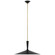 Rosetta LED Pendant in Matte Black and Hand-Rubbed Antique Brass (268|ARN 5542BLK/HAB)