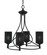 Capri Four Light Chandelier in Matte Black (200|904-MB-4069)