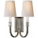 Modern Library Two Light Wall Sconce in Hand-Rubbed Antique Brass (268|TOB 2328HAB-L)