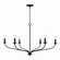 Dolan Six Light Chandelier in Matte Black (65|449961MB)