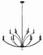 Mila 15 Light Chandelier in Black (60|MIL-8015-BK)