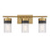 Brickell Three Light Bathroom Vanity in Warm Brass (51|8-3600-3-322)