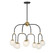 Couplet Eight Light Chandelier in Matte Black with Warm Brass (51|1-6698-8-143)