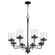 Starky Eight Light Chandelier in Matte Black (19|617-8-59)