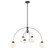 Six Light Chandelier in Matte Black with Polished Nickel (446|M100114MBKPN)