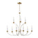 Charlton Nine Light Chandelier in Weathered White/Gold Leaf (16|11377WWTGL)