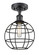 Ballston LED Semi-Flush Mount in Matte Black (405|516-1C-BK-CE-8-BK)