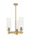 Downtown Urban LED Pendant in Brushed Brass (405|434-3CR-BB-G434-12CL)