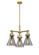 Downtown Urban Three Light Pendant in Brushed Brass (405|411-3CR-BB-G411-7SM)