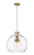 Downtown Urban Three Light Pendant in Brushed Brass (405|410-3PL-BB-G410-18CL)