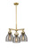 Downtown Urban Three Light Pendant in Brushed Brass (405|410-3CR-BB-G412-7SM)