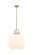 Downtown Urban One Light Pendant in Brushed Brass (405|410-1SL-BB-G410-16WH)