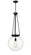 Essex One Light Pendant in Matte Black (405|221-1P-BK-G202-16)