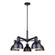 Polo Five Light Chandelier in Matte Black (387|ICH622A05BK)