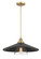 Segan One Light Mini Pendant in Coal & Soft Brass (Painted) (7|1406-758)