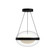 Virgo LED Pendant in Black/Opal Glass (347|PD76312-BK/OP)