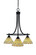 Paramount Three Light Chandelier in Matte Black (200|3413-MB-9415)