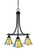 Paramount Three Light Chandelier in Matte Black (200|3413-MB-9335)