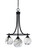 Paramount Three Light Chandelier in Matte Black (200|3413-MB-4109)