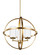 Alturas Three Light Chandelier in Satin Brass (1|3124603EN3-848)