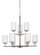 Oslo Nine Light Chandelier in Brushed Nickel (1|31162EN3-962)